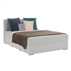   Boxspring típusú ágy 120x200, világosszürke, FERATA KOMFORT