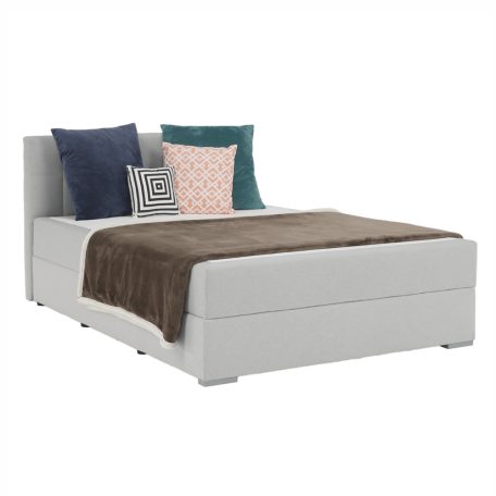 Boxspring típusú ágy 120x200, világosszürke, FERATA KOMFORT