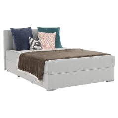   Boxspring típusú ágy 140x200, világosszürke, FERATA KOMFORT