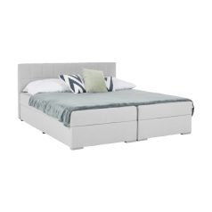   Boxspring típusú ágy 160x200, világosszürke, FERATA KOMFORT