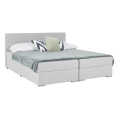   Boxspring típusú ágy 180x200, világosszürke, FERATA KOMFORT